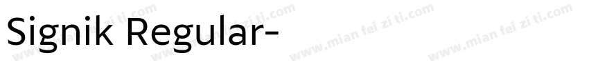 Signik Regular字体转换